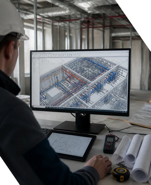 Создание BIM модели инженерных сетей для объектов в Люберцах